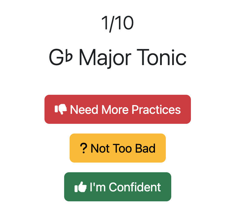 Random Practice Screen